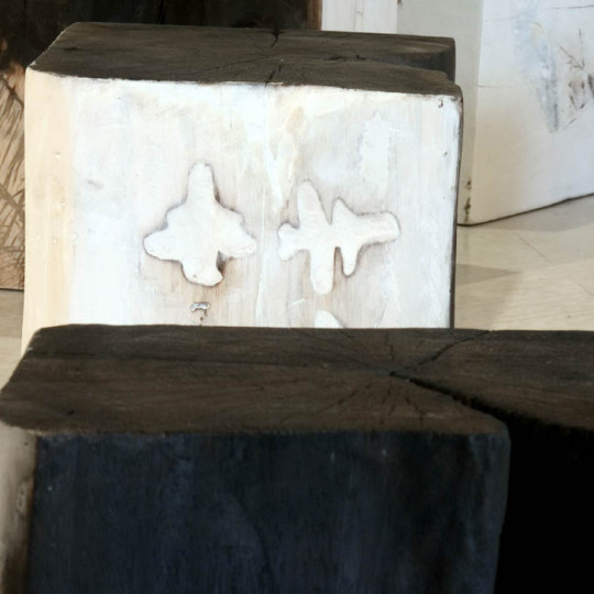 Madera impresa con fuego